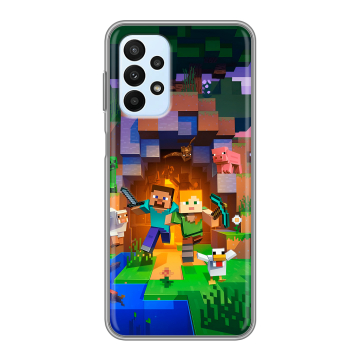 Силиконовый чехол на Samsung Galaxy A23 с принтом Майнкрафт Minecraft Силиконовый чехол на Samsung Galaxy A23 с принтом Майнкрафт Minecraft