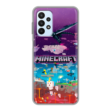 Силиконовый чехол на Samsung Galaxy A23 с принтом Майнкрафт Minecraft Силиконовый чехол на Samsung Galaxy A23 с принтом Майнкрафт Minecraft