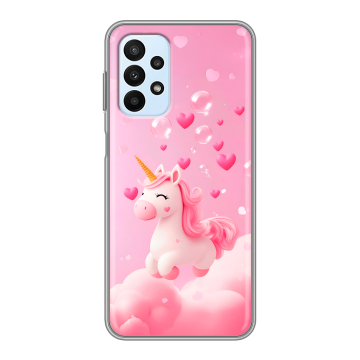 Силиконовый чехол на Samsung Galaxy A23 с принтом Единорог