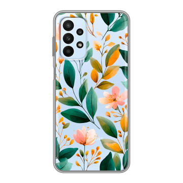 Силиконовый чехол на Samsung Galaxy A23 с принтом Цветы паттерн Силиконовый чехол на Samsung Galaxy A23 с принтом Цветы паттерн