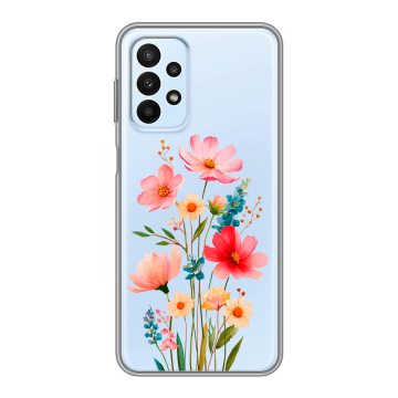 Силиконовый чехол на Samsung Galaxy A23 с принтом Цветы Силиконовый чехол на Samsung Galaxy A23 с принтом Цветы