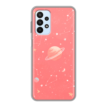 Силиконовый чехол на Samsung Galaxy A23 с принтом Розовый космос Силиконовый чехол на Samsung Galaxy A23 с принтом Розовый космос