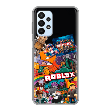 Силиконовый чехол на Samsung Galaxy A23 с принтом Roblox Роблокс