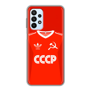 Силиконовый чехол на Samsung Galaxy A23 с принтом Флаг Герб СССР Силиконовый чехол на Samsung Galaxy A23 с принтом Флаг Герб СССР