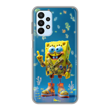 Силиконовый чехол на Samsung Galaxy A23 с принтом Спанч боб Спанчбоб