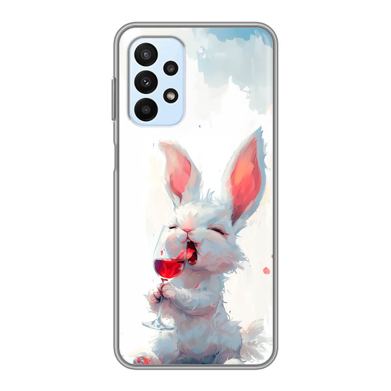 Силиконовый чехол на Samsung Galaxy A23 с принтом кролик зайчик Силиконовый чехол на Samsung Galaxy A23 с принтом кролик зайчик