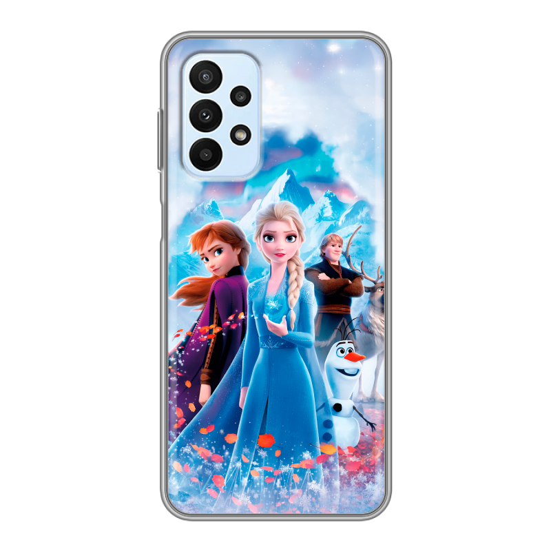 Силиконовый чехол на Samsung Galaxy A23 с принтом Холодное сердце Frozen Силиконовый чехол на Samsung Galaxy A23 с принтом Холодное сердце Frozen