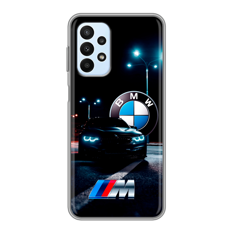Силиконовый чехол на Samsung Galaxy A23 с принтом БМВ BMW Силиконовый чехол на Samsung Galaxy A23 с принтом БМВ BMW