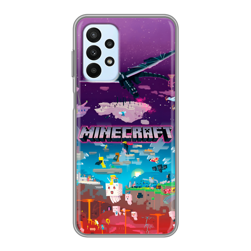 Силиконовый чехол на Samsung Galaxy A23 с принтом Майнкрафт Minecraft Силиконовый чехол на Samsung Galaxy A23 с принтом Майнкрафт Minecraft