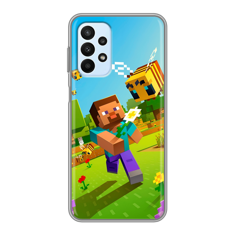 Силиконовый чехол на Samsung Galaxy A23 с принтом Майнкрафт Minecraft Силиконовый чехол на Samsung Galaxy A23 с принтом Майнкрафт Minecraft