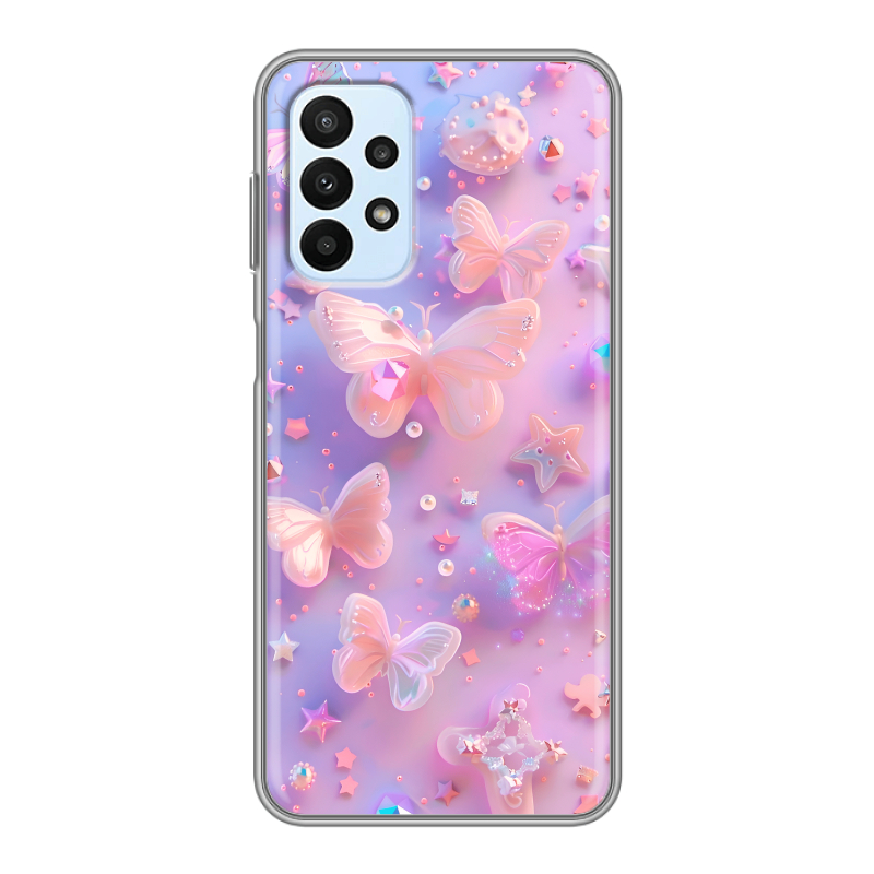 Силиконовый чехол на Samsung Galaxy A23 с принтом Бабочки Силиконовый чехол на Samsung Galaxy A23 с принтом Бабочки