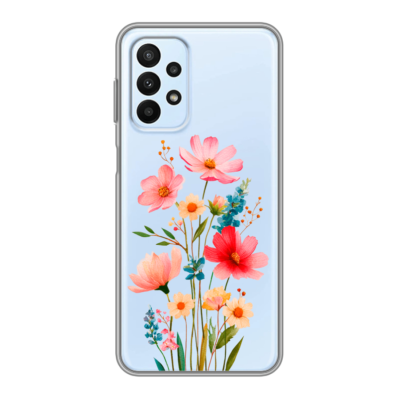 Силиконовый чехол на Samsung Galaxy A23 с принтом Цветы Силиконовый чехол на Samsung Galaxy A23 с принтом Цветы