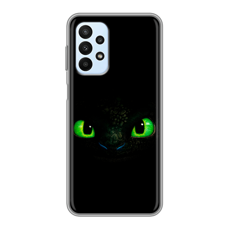 Силиконовый противоударный чехол на Samsung Galaxy A23 с принтом Как приручить дракона Силиконовый противоударный чехол на Samsung Galaxy A23 с принтом Как приручить дракона