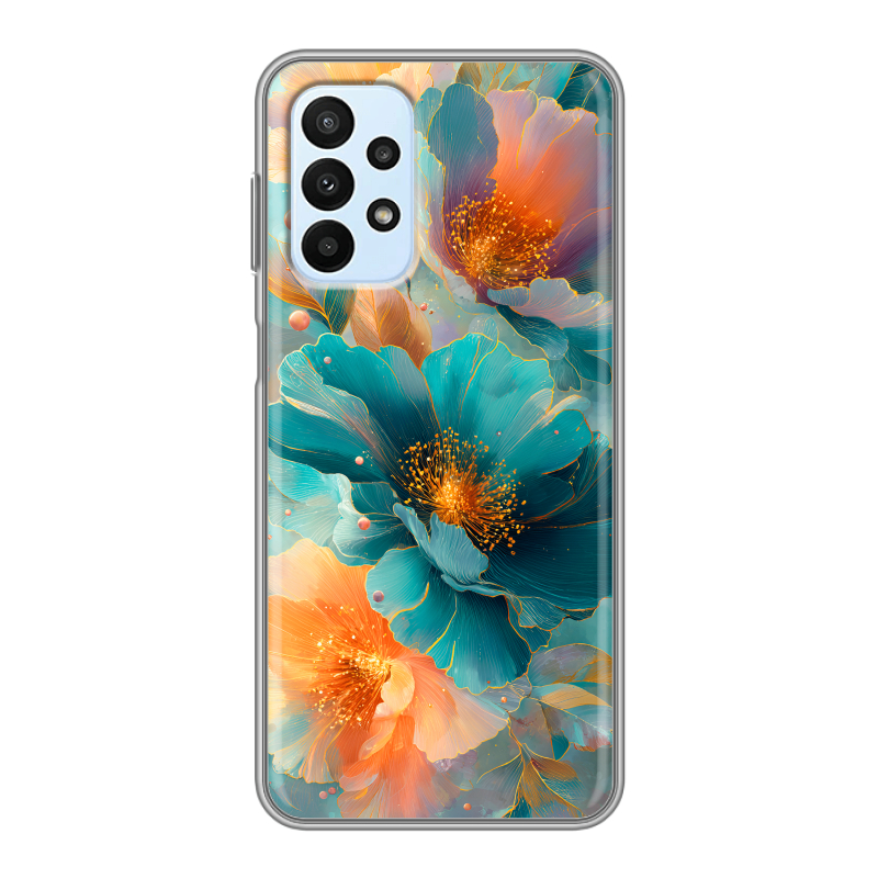 Силиконовый чехол на Samsung Galaxy A23 с принтом Цветы Силиконовый чехол на Samsung Galaxy A23 с принтом Цветы