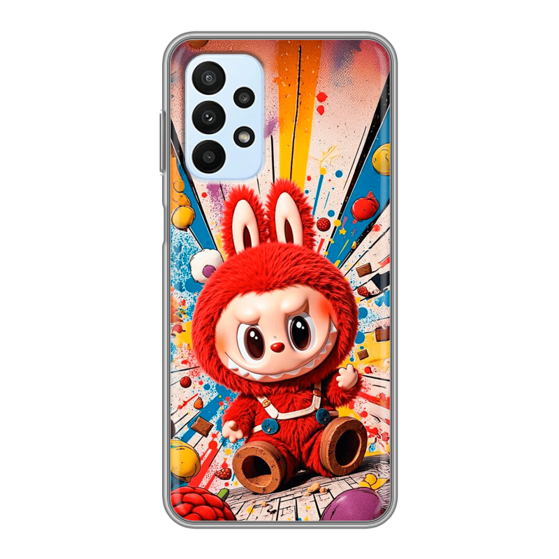 Силиконовый противоударный чехол на Samsung Galaxy A23 с принтом Labubu Лабубу Силиконовый противоударный чехол на Samsung Galaxy A23 с принтом Labubu Лабубу