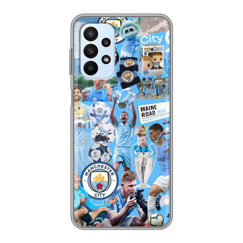 Силиконовый чехол на Samsung Galaxy A23 с принтом Man City Манчестер Сити Силиконовый чехол на Samsung Galaxy A23 с принтом Man City Манчестер Сити
