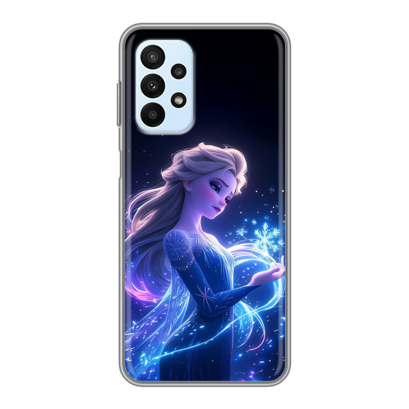 Силиконовый противоударный чехол на Samsung Galaxy A23 с принтом Холодное сердце Frozen Силиконовый противоударный чехол на Samsung Galaxy A23 с принтом Холодное сердце Frozen