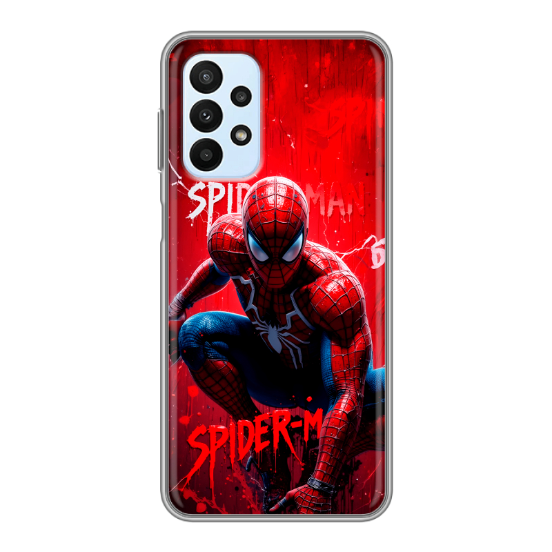Силиконовый чехол на Samsung Galaxy A23 с принтом Spiderman Человек паук Силиконовый чехол на Samsung Galaxy A23 с принтом Spiderman Человек паук