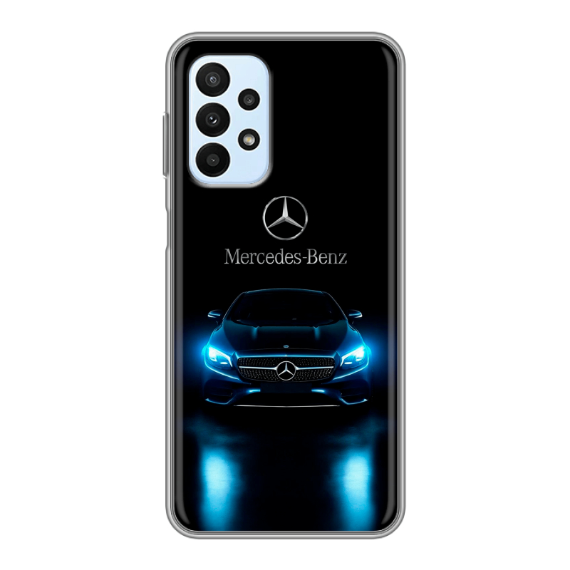 Силиконовый противоударный чехол на Samsung Galaxy A23 с принтом Mercedes Мерседес Силиконовый противоударный чехол на Samsung Galaxy A23 с принтом Mercedes Мерседес