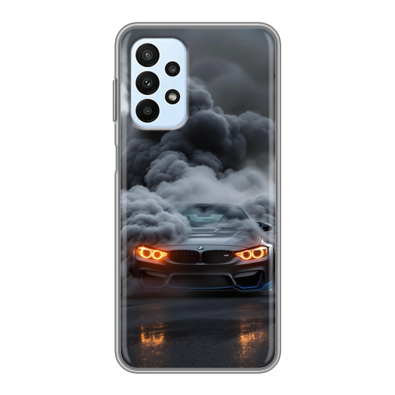 Силиконовый противоударный чехол на Samsung Galaxy A23 с принтом BMW БМВ Силиконовый противоударный чехол на Samsung Galaxy A23 с принтом BMW БМВ