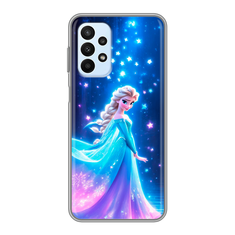 Силиконовый противоударный чехол на Samsung Galaxy A23 с принтом Холодное сердце Frozen Силиконовый противоударный чехол на Samsung Galaxy A23 с принтом Холодное сердце Frozen