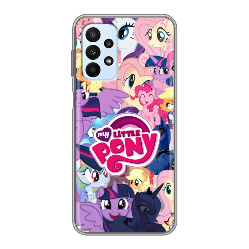 Силиконовый противоударный чехол на Samsung Galaxy A23 с принтом My little pony Дружба чудо Силиконовый противоударный чехол на Samsung Galaxy A23 с принтом My little pony Дружба чудо