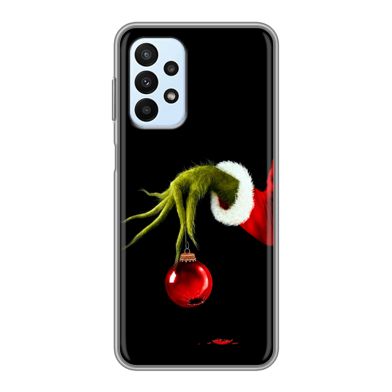 Силиконовый чехол на Samsung Galaxy A23 с принтом Новый год Гринч Силиконовый чехол на Samsung Galaxy A23 с принтом Новый год Гринч