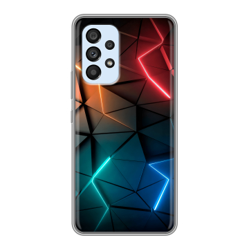 Силиконовый чехол на Samsung Galaxy A33 5G с принтом Абстракция неон