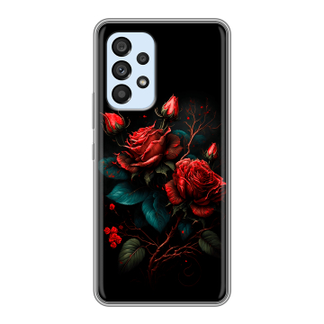 Силиконовый чехол на Samsung Galaxy A33 5G с принтом Розы красные Силиконовый чехол на Samsung Galaxy A33 5G с принтом Розы красные