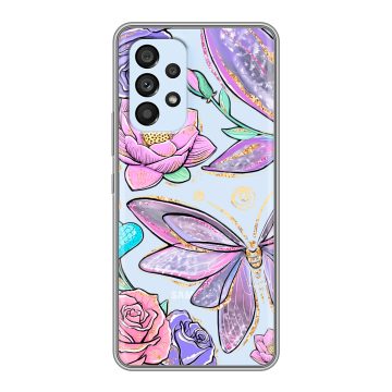 Силиконовый чехол на Samsung Galaxy A33 5G с принтом Бабочки и цветы Силиконовый чехол на Samsung Galaxy A33 5G с принтом Бабочки и цветы
