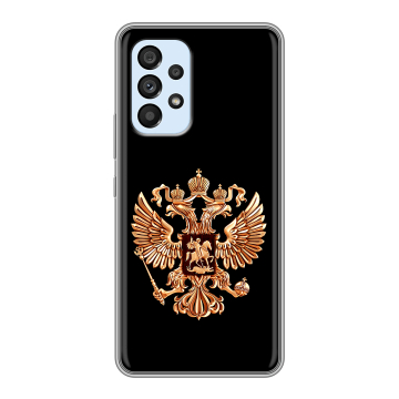Силиконовый чехол на Samsung Galaxy A33 5G с принтом Герб России золотой Силиконовый чехол на Samsung Galaxy A33 5G с принтом Герб России золотой