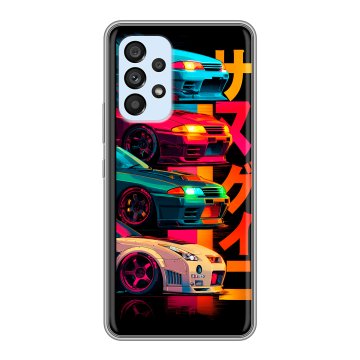 Силиконовый чехол на Samsung Galaxy A33 5G с принтом Гоночные машины Силиконовый чехол на Samsung Galaxy A33 5G с принтом Гоночные машины