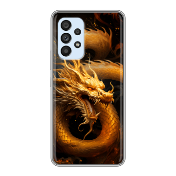 Силиконовый чехол на Samsung Galaxy A33 5G с принтом Золотой дракон Силиконовый чехол на Samsung Galaxy A33 5G с принтом Золотой дракон