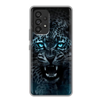 Силиконовый чехол на Samsung Galaxy A53 5G с принтом Темный леопард Силиконовый чехол на Samsung Galaxy A53 5G с принтом Темный леопард