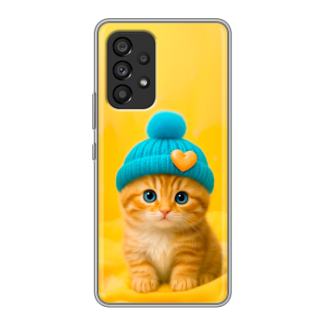 Силиконовый чехол на Samsung Galaxy A53 5G с принтом Котенок в шапке Силиконовый чехол на Samsung Galaxy A53 5G с принтом Котенок в шапке