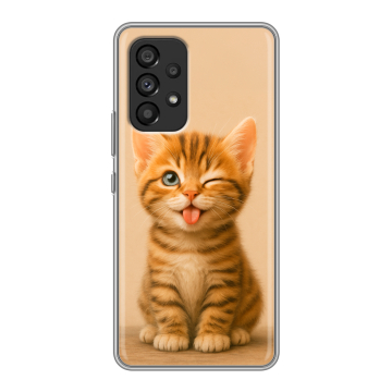 Силиконовый чехол на Samsung Galaxy A53 5G с принтом котенок Силиконовый чехол на Samsung Galaxy A53 5G с принтом котенок