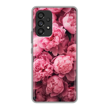Силиконовый чехол на Samsung Galaxy A53 5G с принтом цветы пионы Силиконовый чехол на Samsung Galaxy A53 5G с принтом цветы пионы