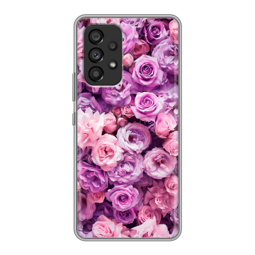 Силиконовый чехол на Samsung Galaxy A53 5G с принтом лавандовые розы Силиконовый чехол на Samsung Galaxy A53 5G с принтом лавандовые розы