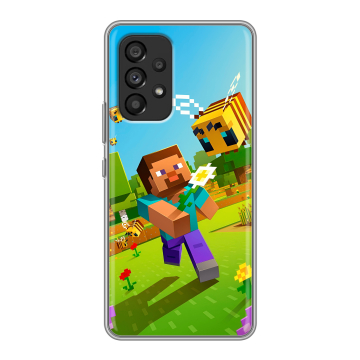 Силиконовый чехол на Samsung Galaxy A53 5G с принтом Майнкрафт Minecraft Силиконовый чехол на Samsung Galaxy A53 5G с принтом Майнкрафт Minecraft