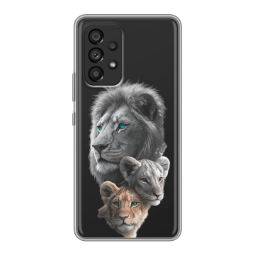 Силиконовый чехол на Samsung Galaxy A53 5G с принтом Львы Силиконовый чехол на Samsung Galaxy A53 5G с принтом Львы