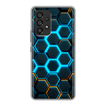 Силиконовый чехол на Samsung Galaxy A53 5G с принтом Неоновые соты Силиконовый чехол на Samsung Galaxy A53 5G с принтом Неоновые соты