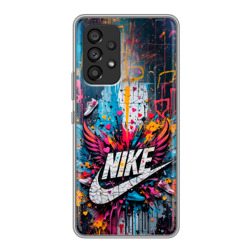 Силиконовый чехол на Samsung Galaxy A53 5G с принтом Nike Найк Силиконовый чехол на Samsung Galaxy A53 5G с принтом Nike Найк