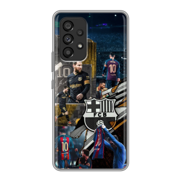 Силиконовый чехол на Samsung Galaxy A53 5G с принтом Messi Barcelona Силиконовый чехол на Samsung Galaxy A53 5G с принтом Messi Barcelona