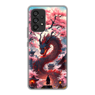Силиконовый чехол на Samsung Galaxy A53 5G с принтом Дракон Японский Силиконовый чехол на Samsung Galaxy A53 5G с принтом Дракон Японский