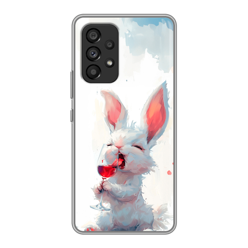 Силиконовый чехол на Samsung Galaxy A53 5G с принтом кролик зайчик Силиконовый чехол на Samsung Galaxy A53 5G с принтом кролик зайчик