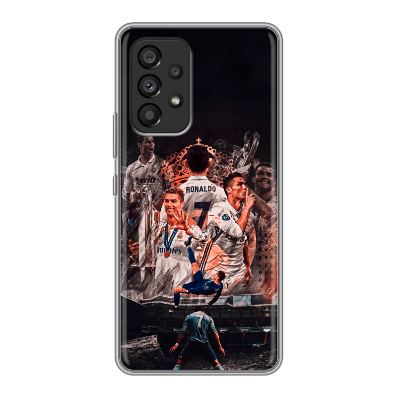 Силиконовый противоударный чехол на Samsung Galaxy A53 5G с принтом Реал Роналдо Real Ronaldo Силиконовый противоударный чехол на Samsung Galaxy A53 5G с принтом Реал Роналдо Real Ronaldo