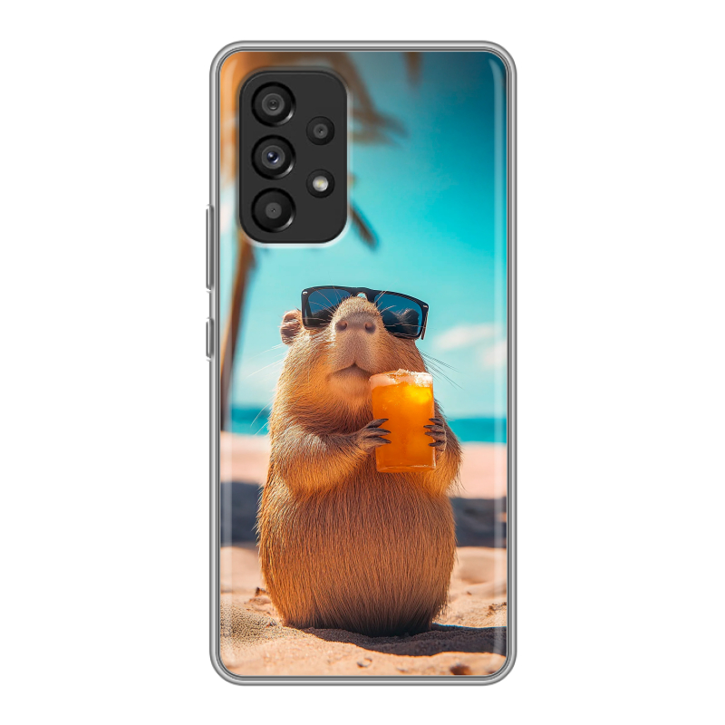 Силиконовый чехол на Samsung Galaxy A53 5G с принтом Капибара Силиконовый чехол на Samsung Galaxy A53 5G с принтом Капибара