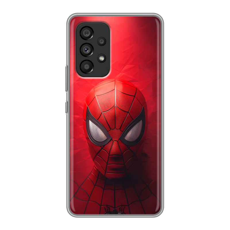 Силиконовый противоударный чехол на Samsung Galaxy A53 5G с принтом Spiderman Человек паук Силиконовый противоударный чехол на Samsung Galaxy A53 5G с принтом Spiderman Человек паук