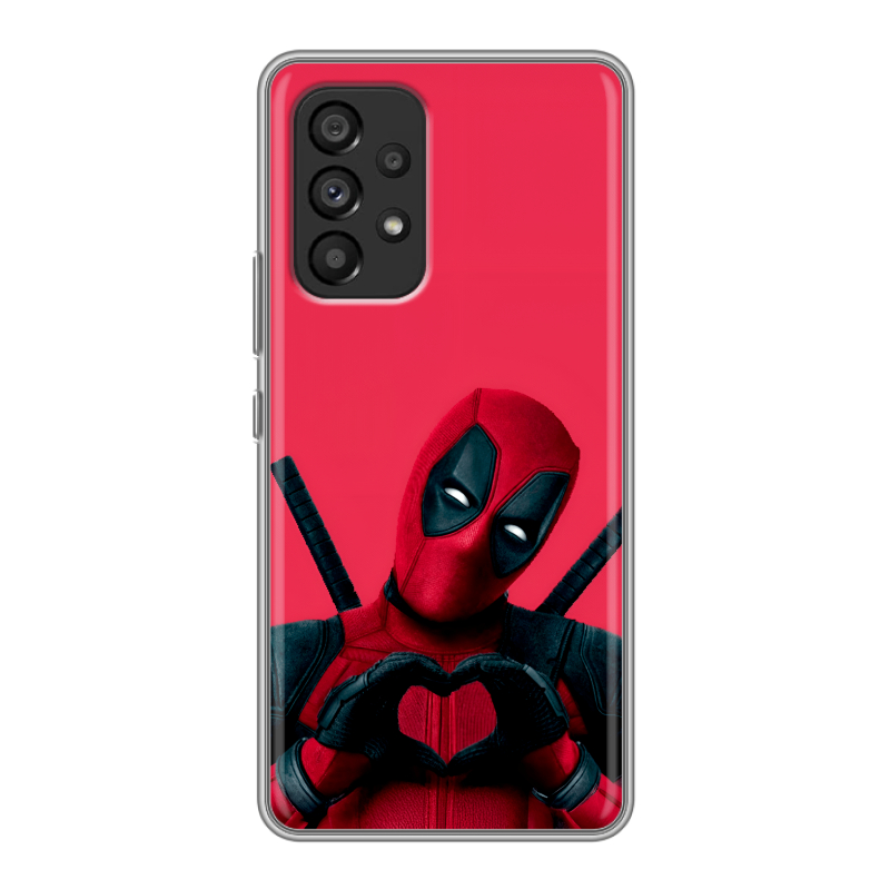 Силиконовый противоударный чехол на Samsung Galaxy A53 5G с принтом Дедпул Deadpool Силиконовый противоударный чехол на Samsung Galaxy A53 5G с принтом Дедпул Deadpool