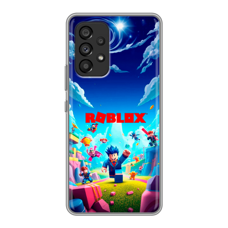 Силиконовый противоударный чехол на Samsung Galaxy A53 5G с принтом Roblox Роблокс Силиконовый противоударный чехол на Samsung Galaxy A53 5G с принтом Roblox Роблокс